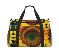 You Are My Sunshine - Borsone da viaggio in tela con stampa di girasole, da donna, borsa da viaggio per la notte, nero, Taglia unica