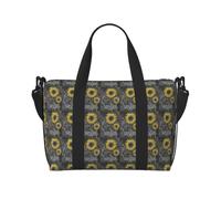 You are My Sunshine Sunshine Borsa da viaggio a mano con girasole Borsa da palestra Weekend Pernottamento Allenamento Viaggi Yoga, Nero , One Size, Classico