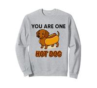 You Are One Hot Dog - divertente bassotto in stile cartone Felpa