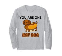 You Are One Hot Dog - divertente bassotto in stile cartone Maglia a Manica