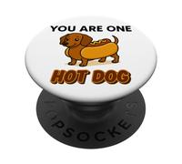 You Are One Hot Dog - divertente bassotto in stile cartone PopSockets PopGrip Adesivo