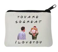 You are So Great I Love You Funny Turkey - Portamonete in neoprene, 10 x 11 cm, colore: Bianco