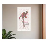 You are so loved Flamingo White Framed Print Wall Art
