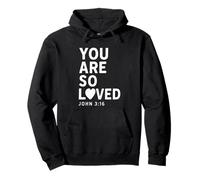 You Are So Loved John 3:16 Versetto della Bibbia Cristiano Felpa con Cappuccio