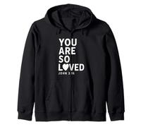 You Are So Loved John 3:16 Versetto della Bibbia Cristiano Felpa con Cappuccio