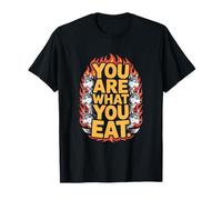 You Are What You Eat Funny Daying Wolf Flames Maglietta