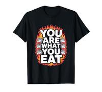You Are What You Eat Funny Daying Wolf Flames Maglietta