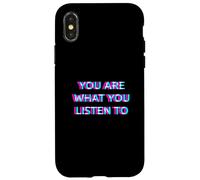You Are What You Listen To Music Festival EDM Rave 90s Raver Custodia per iPhone X/XS