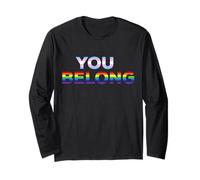 You Belong, Meme Transgender della parata dell'orgoglio LGBT con Colori Arcobaleno Maglia a Manica