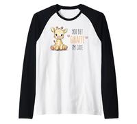 You Bet Giraffe I'm Cute, Funny Animal Pun Maglia con Maniche Raglan