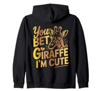 You Bet Giraffe I'm Cute Funny Giraffe Felpa con Cappuccio