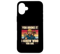 You Broke It So chi sei Vintage Facilities Manager Custodia per iPhone 16 Plus