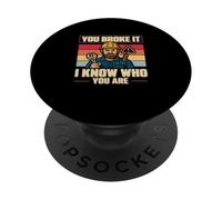 You Broke It So chi sei Vintage Facilities Manager PopSockets PopGrip Adesivo