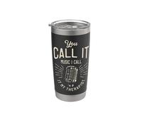You Call It Music I Call It My Therapist - Microfono vintage Bicchiere termico in acciaio inox doppia parete