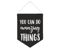 You Can Do Amazing Things - Striscione in tela motivazionale da appendere alla parete, striscione da parete per la casa, opera d'arte decorativa per soggiorno, camera da letto, ufficio, regali per le
