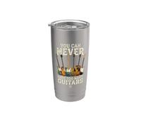 You Can Never Have Troppe Chitarre Vintage Music Decor Art Bicchiere termico in acciaio inox doppia parete