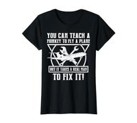 You Can Teach A Monkey To Fly A Plane Maglietta con Stampa Grafica Economica