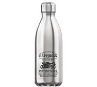 You Can't Buy Happiness But You Can Buy Motorcycles And That's the Same Thing Vacuum Insulated Thermal Water Bottle Silver