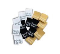 "You can't buy this" etichetta tessuta fatta a mano con amore cucito cucito cucito su un'etichetta web Made with love