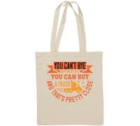 You can't bye happiness but you can buy a truck funny slogan Natural Cotton Tote Bag Bianco