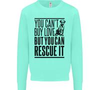 You Can'T Comprare Love Divertente Rescue Cucciolo Cane Bambini Felpa Maglione