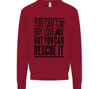 You Can'T Comprare Love Divertente Rescue Cucciolo Cane Bambini Felpa Maglione