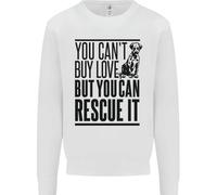 You Can'T Comprare Love Divertente Rescue Cucciolo Cane Bambini Felpa Maglione