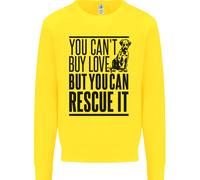 You Can'T Comprare Love Divertente Rescue Cucciolo Cane Bambini Felpa Maglione