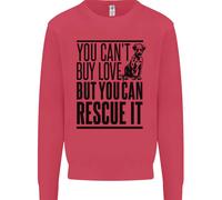 You Can'T Comprare Love Divertente Rescue Cucciolo Cane Bambini Felpa Maglione