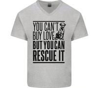 You Can'T Comprare Love Divertente Rescue Cucciolo Cane Uomo V - Cotone Collo T