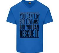 You Can'T Comprare Love Divertente Rescue Cucciolo Cane Uomo V - Cotone Collo T