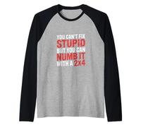 You Can't Fix Stupid But You Can Numb It with A 2x4 - Maglia con Maniche Raglan