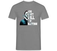 You Can't Kill The Boogeyman - Halloween Horror Design con maschera e coltello, motivo slasher spaventoso per gli appassionati di film culto e Halloween Uomo T-Shirt, grigio., S