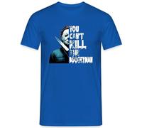 You Can't Kill The Boogeyman - Halloween Horror Design con maschera e coltello, motivo slasher spaventoso per gli appassionati di film culto e Halloween Uomo T-Shirt, Blu, 3XL