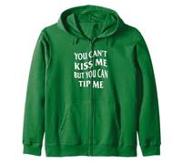 You Can't Kiss But Can Tip Me Cameriera St Patricks Day Felpa con Cappuccio
