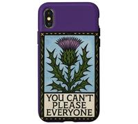 You Can't Please Everyone Motivational Thistle Art Custodia per iPhone X/XS