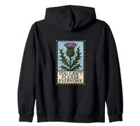 You Can't Please Everyone Motivational Thistle Art Felpa con Cappuccio