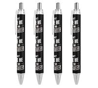 You Can't Scare Me I Have A Daughter - Penna a sfera retrattile, inchiostro blu, scrittura fluida, impugnatura comoda, forniture per ufficio, per uomini e donne, 4 pezzi come immagine 1