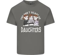 You Can'T Scare Me I Have Figlie Festa Della Mamma T-Shirt Ragazzi Ragazze