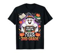 You Can't Scare Me I Teach 2th Grade Ghost Teacher Halloween Maglietta