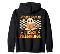 You Can't Scare Me I Teach Prescolare Divertente Halloween Insegnante Felpa con Cappuccio