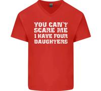 You Can'T Spaventare Quattro Figlie Padri Giorno Uomo Scollo A V Cotone T-Shirt