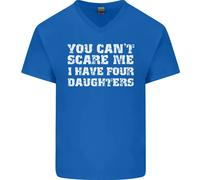 You Can'T Spaventare Quattro Figlie Padri Giorno Uomo Scollo A V Cotone T-Shirt