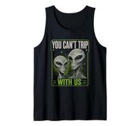 You Can't Trip with Us Funny Alien Retro Vintage UFO Graphic Canotta