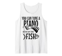 You Can't Tuna Fish Divertente Pesca Musica Musicista Pianoforte Canotta