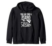 You Can't Tuna Fish Divertente Pesca Musica Musicista Pianoforte Felpa con Cappuccio