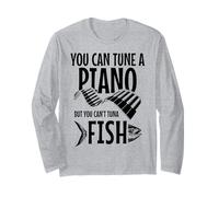 You Can't Tuna Fish Divertente Pesca Musica Musicista Pianoforte Maglia a Manica