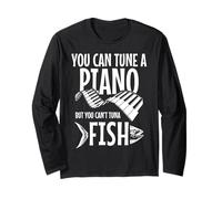 You Can't Tuna Fish Divertente Pesca Musica Musicista Pianoforte Maglia a Manica