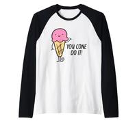 You Cone Do It Ice Cream Maglia con Maniche Raglan