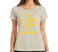 You Decide - Maglietta da donna con smiley sorriso, triste mentale | positività, emozioni, psicologia, ottimismo, motivazione, buon umore, gioia di vivere, prospettiva, viso felice, idea regalo